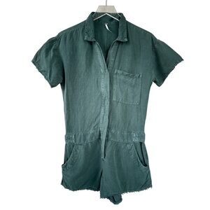 YFB Clothing Felix Romper in Ivy Pigment Size Small